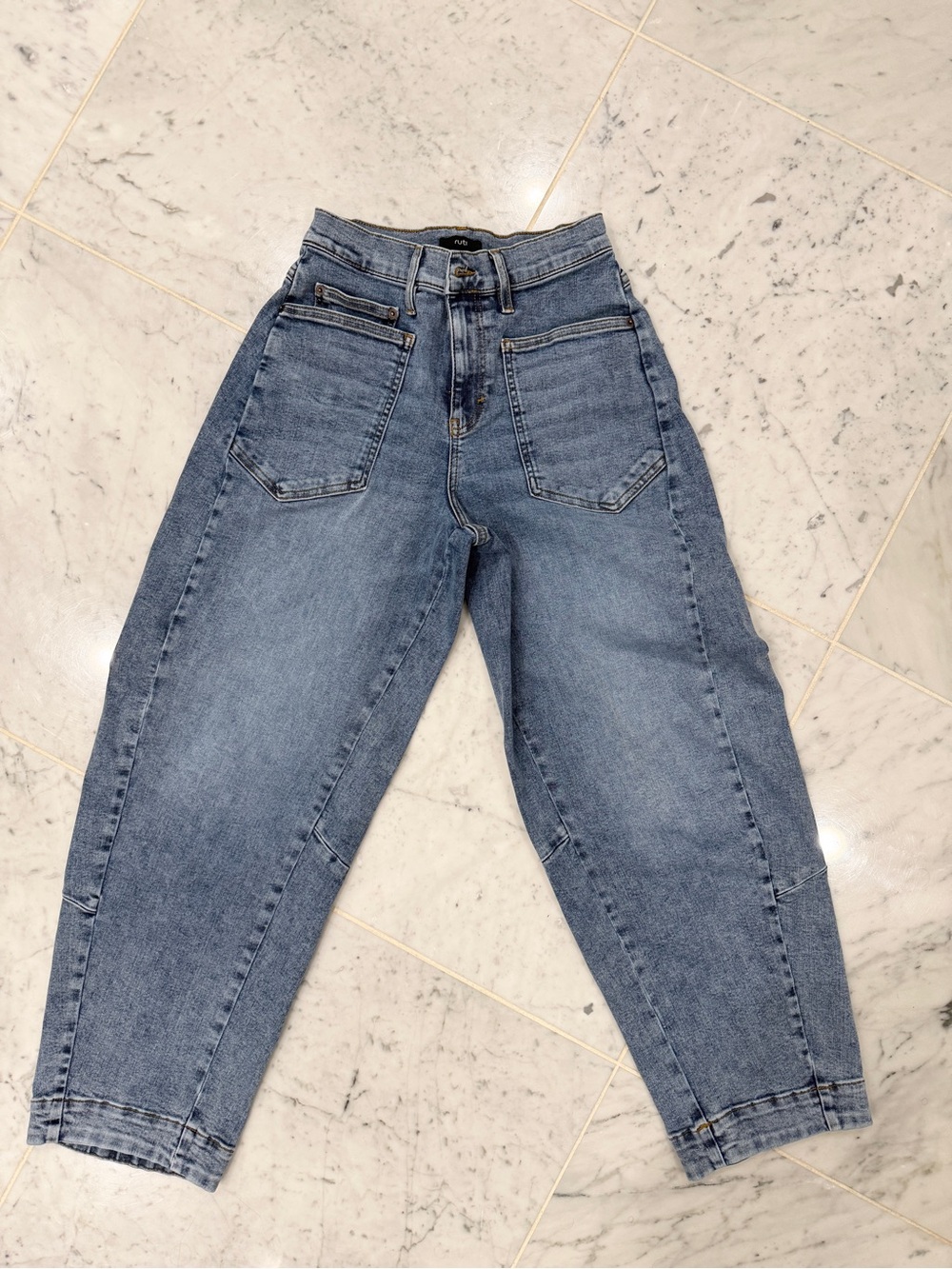 Relaxed Boyfriend Jeans in Light Blue Denim